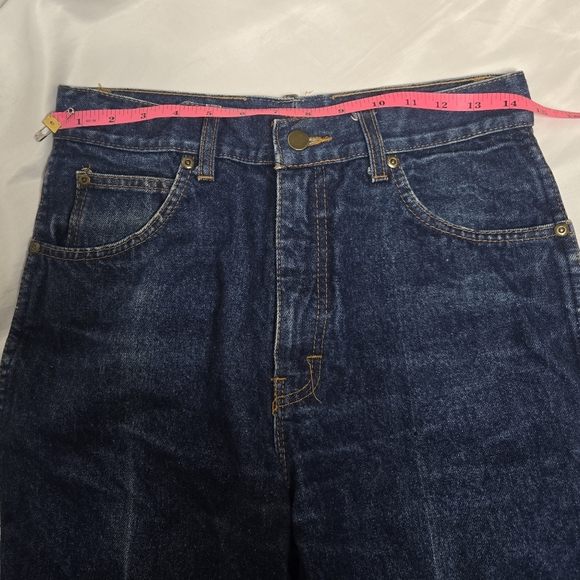 VINTAGE 80s jeans‎ Ralph Lauren straight leg dark denim 32x34 - Picture 10 of 10